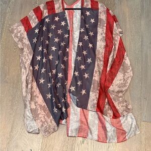 Patriotic Stars and Stripes Women's Kimono